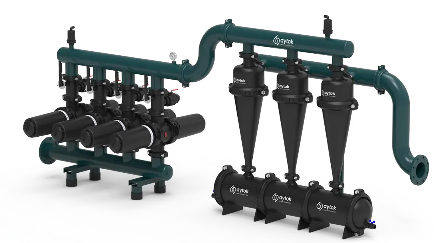 Hidrosiklonlu Plastik Manuel Çift Diskli Filtre Sistemleri