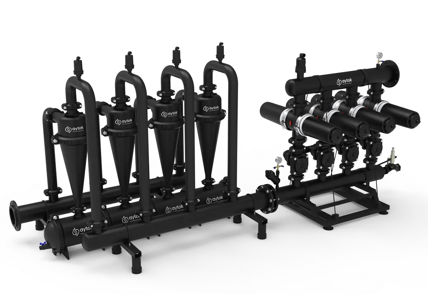 Hidrosiklonlu Çiftli Plastik Otomatik Disk Filtre Sistemleri
