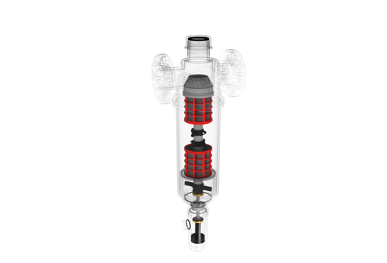 Серия P-HF — пластиковые самоочищающиеся сетчатые фильтры (один корпус)